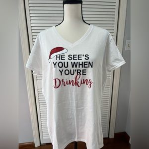 NEW Holiday V Neck Tshirt